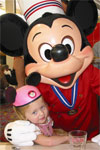Jolie and her buddy Mickey Mouse