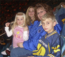Cathy and the kids, late 2006