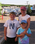 Kelly and her Kids in Maine, 2005